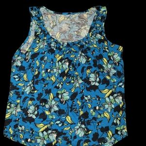 St. John's Bay Blue Floral Tank Top